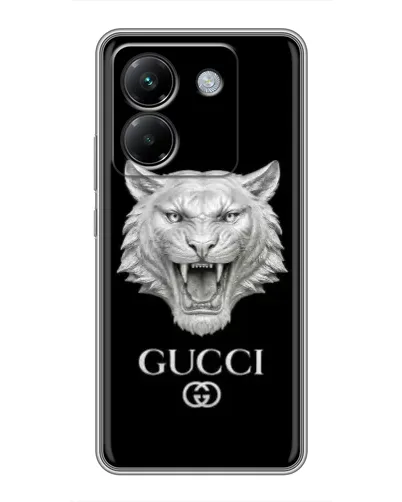 Чехол для Xiaomi Poco M7 Pro 5G с картинкой «Gucci — серебряный лев» Чехол для Xiaomi Poco M7 Pro 5G с картинкой «Gucci — серебряный лев»