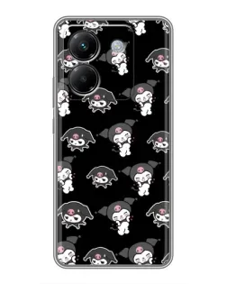 Чехол для Xiaomi Poco M7 Pro 5G с картинкой «Черный паттерн Kuromi» Чехол для Xiaomi Poco M7 Pro 5G с картинкой «Черный паттерн Kuromi»
