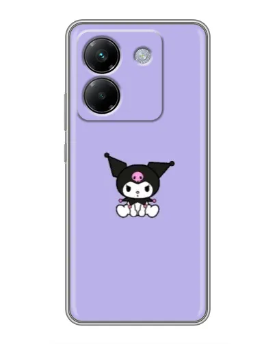 Чехол для Xiaomi Poco M7 Pro 5G с картинкой «Kuromi — фиолетовый минимализм»