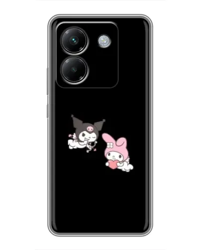 Чехол для Xiaomi Poco M7 Pro 5G с картинкой «My Melody и Kuromi»