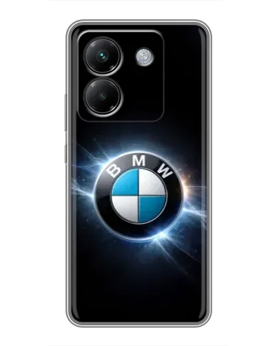 Чехол для Xiaomi Poco M7 Pro 5G с картинкой «BMW — неоновое сияние»