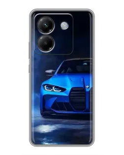 Чехол для Xiaomi Poco M7 Pro 5G с картинкой «Голубая BMW M4» Чехол для Xiaomi Poco M7 Pro 5G с картинкой «Голубая BMW M4»