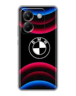 Чехол для Xiaomi Poco M7 Pro 5G с картинкой «Логотип BMW и неоновые дуги» Чехол для Xiaomi Poco M7 Pro 5G с картинкой «Логотип BMW и неоновые дуги»