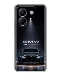 Чехол для Xiaomi Poco M7 Pro 5G с картинкой «BMW сквозь ночной город» Чехол для Xiaomi Poco M7 Pro 5G с картинкой «BMW сквозь ночной город»