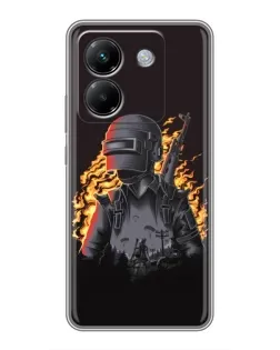 Чехол для Xiaomi Poco M7 Pro 5G с картинкой «PUBG — огненный силуэт» Чехол для Xiaomi Poco M7 Pro 5G с картинкой «PUBG — огненный силуэт»