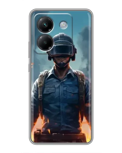 Чехол для Xiaomi Poco M7 Pro 5G с картинкой «PUBG — реалистичный герой» Чехол для Xiaomi Poco M7 Pro 5G с картинкой «PUBG — реалистичный герой»