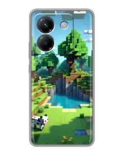 Чехол для Xiaomi Poco M7 Pro 5G с картинкой «Minecraft летний день»