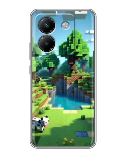 Чехол для Xiaomi Poco M7 Pro 5G с картинкой «Minecraft летний день»