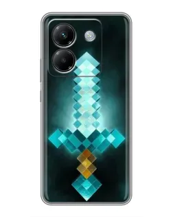 Чехол для Xiaomi Poco M7 Pro 5G с картинкой «Алмазный меч неон»