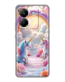 Чохол для Xiaomi Poco M7 Pro 5G з картинкою «Веселка і єдинороги» Чохол для Xiaomi Poco M7 Pro 5G з картинкою «Веселка і єдинороги»