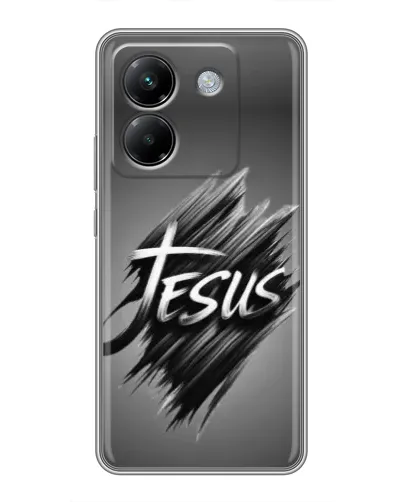 Чехол для Xiaomi Poco M7 Pro 5G с картинкой «Надпись Jesus Graffiti»