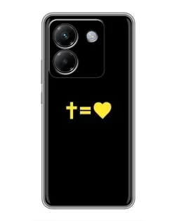 Чехол для Xiaomi Poco M7 Pro 5G с картинкой «Сердце и Крест»