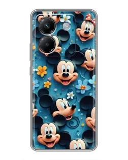 Чехол для Xiaomi Poco M7 Pro 5G с картинкой «Паттерн Микки и Минни»