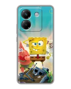 Чехол для Xiaomi Poco M7 Pro 5G с картинкой «Спанч Боб победитель»