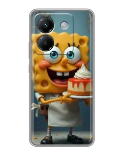 Чехол для Xiaomi Poco M7 Pro 5G с картинкой «Повар Спанч Боб»