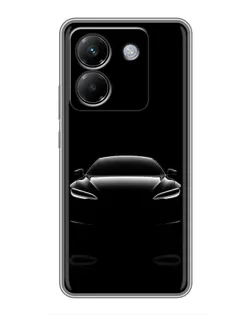 Чехол для Xiaomi Poco M7 Pro 5G с картинкой «Силуэт Tesla Night» Чехол для Xiaomi Poco M7 Pro 5G с картинкой «Силуэт Tesla Night»