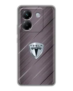 Чехол для Xiaomi Poco M7 Pro 5G с картинкой «Металлическая текстура Tesla» Чехол для Xiaomi Poco M7 Pro 5G с картинкой «Металлическая текстура Tesla»