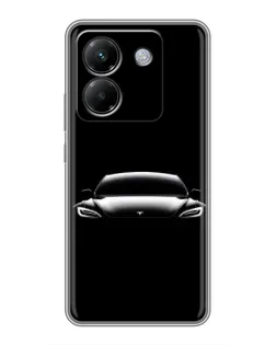 Чехол для Xiaomi Poco M7 Pro 5G с картинкой «Фары Tesla Night» Чехол для Xiaomi Poco M7 Pro 5G с картинкой «Фары Tesla Night»