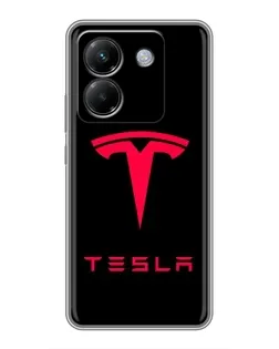 Чехол для Xiaomi Poco M7 Pro 5G с картинкой «Tesla Red Logo» Чехол для Xiaomi Poco M7 Pro 5G с картинкой «Tesla Red Logo»