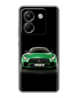 Чехол для Xiaomi Poco M7 Pro 5G с картинкой «Mercedes — неоновый лого»