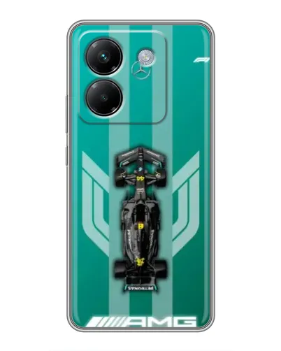 Чехол для Xiaomi Poco M7 Pro 5G с картинкой «Mercedes AMG Petronas»