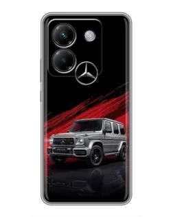 Чехол для Xiaomi Poco M7 Pro 5G с картинкой «Mercedes G-Class красный»