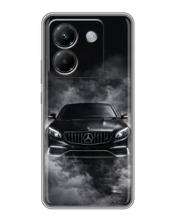 Чехол для Xiaomi Poco M7 Pro 5G с картинкой «Mercedes в дыму»