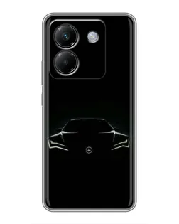 Чехол для Xiaomi Poco M7 Pro 5G с картинкой «Mercedes — силуэт авто» Чехол для Xiaomi Poco M7 Pro 5G с картинкой «Mercedes — силуэт авто»