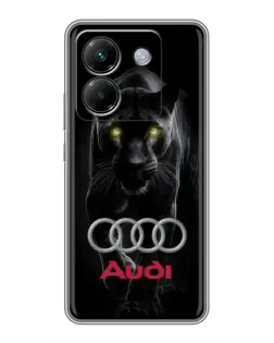 Чехол для Xiaomi Poco M7 Pro 5G с картинкой «Пантера и Audi»