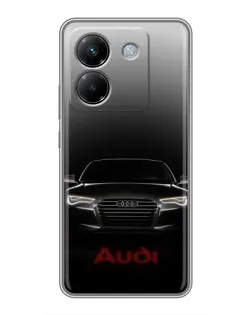 Чехол для Xiaomi Poco M7 Pro 5G с картинкой «Audi — градиентный контур»