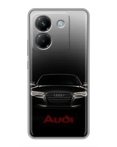 Чехол для Xiaomi Poco M7 Pro 5G с картинкой «Audi — градиентный контур»