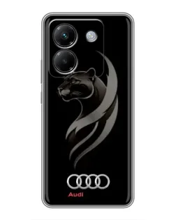 Чехол для Xiaomi Poco M7 Pro 5G с картинкой «Графика — пантера и Audi»
