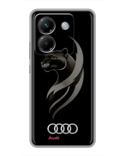 Чехол для Xiaomi Poco M7 Pro 5G с картинкой «Графика — пантера и Audi»