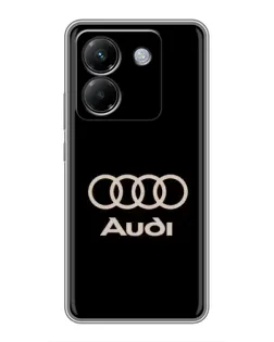 Чехол для Xiaomi Poco M7 Pro 5G с картинкой «Audi — золотой логотип»