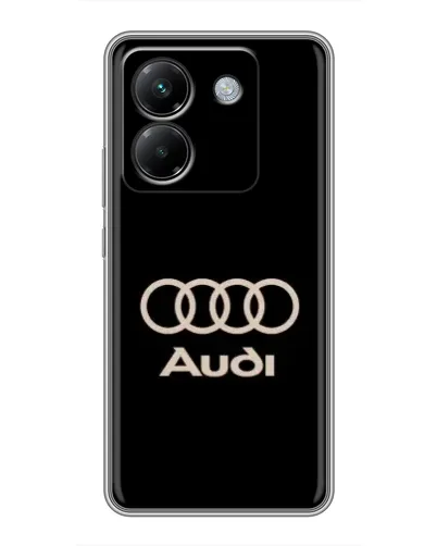 Чехол для Xiaomi Poco M7 Pro 5G с картинкой «Audi — золотой логотип»