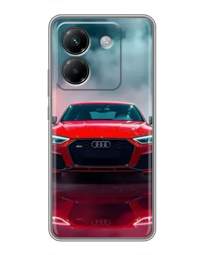Чехол для Xiaomi Poco M7 Pro 5G с картинкой «Audi RS — красный стиль»