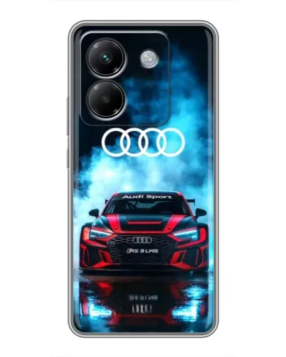 Чехол для Xiaomi Poco M7 Pro 5G с картинкой «Audi Sport — неон»
