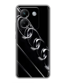 Чехол для Xiaomi Poco M7 Pro 5G с картинкой «Audi — абстрактные кольца»