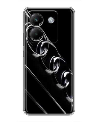 Чехол для Xiaomi Poco M7 Pro 5G с картинкой «Audi — абстрактные кольца»