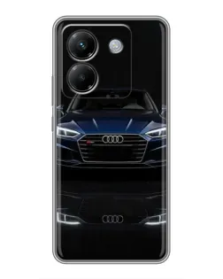 Чехол для Xiaomi Poco M7 Pro 5G с картинкой «Audi — ночное отражение»