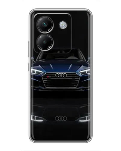 Чехол для Xiaomi Poco M7 Pro 5G с картинкой «Audi — ночное отражение»