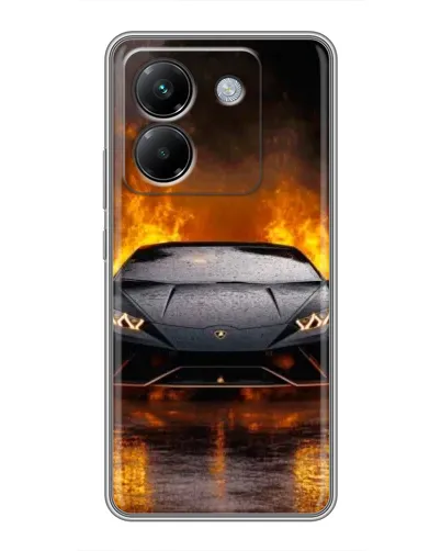 Чехол для Xiaomi Poco M7 Pro 5G с картинкой «Lamborghini в огне» Чехол для Xiaomi Poco M7 Pro 5G с картинкой «Lamborghini в огне»