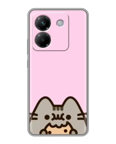 Чехол для Xiaomi Poco M7 Pro 5G с картинкой «Pusheen и печенье»