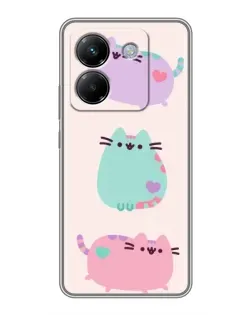 Чехол для Xiaomi Poco M7 Pro 5G с картинкой «Pusheen трио» Чехол для Xiaomi Poco M7 Pro 5G с картинкой «Pusheen трио»