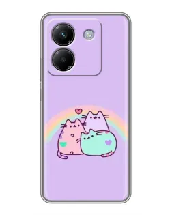 Чехол для Xiaomi Poco M7 Pro 5G с картинкой «Радужные Пушины» Чехол для Xiaomi Poco M7 Pro 5G с картинкой «Радужные Пушины»