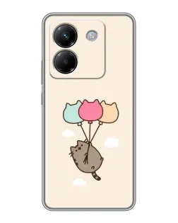 Чехол для Xiaomi Poco M7 Pro 5G с картинкой «Пушин на шариках» Чехол для Xiaomi Poco M7 Pro 5G с картинкой «Пушин на шариках»