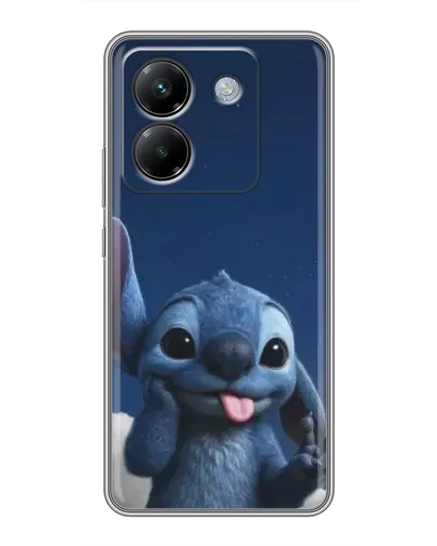 Чехол для Xiaomi Poco M7 Pro 5G с картинкой «Стич в облаках»