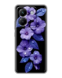 Чехол для Xiaomi Poco M7 Pro 5G с картинкой «Фиолетовые цветы с росою» Чехол для Xiaomi Poco M7 Pro 5G с картинкой «Фиолетовые цветы с росою»