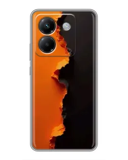 Чехол для Xiaomi Poco M7 Pro 5G с картинкой «Оранжевый разлом»
