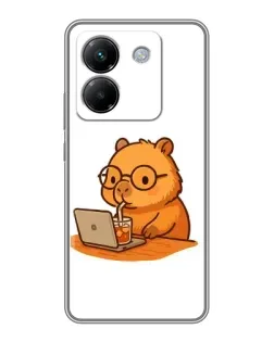 Чехол для Xiaomi Poco M7 Pro 5G с картинкой «Капибара с ноутбуком» Чехол для Xiaomi Poco M7 Pro 5G с картинкой «Капибара с ноутбуком»